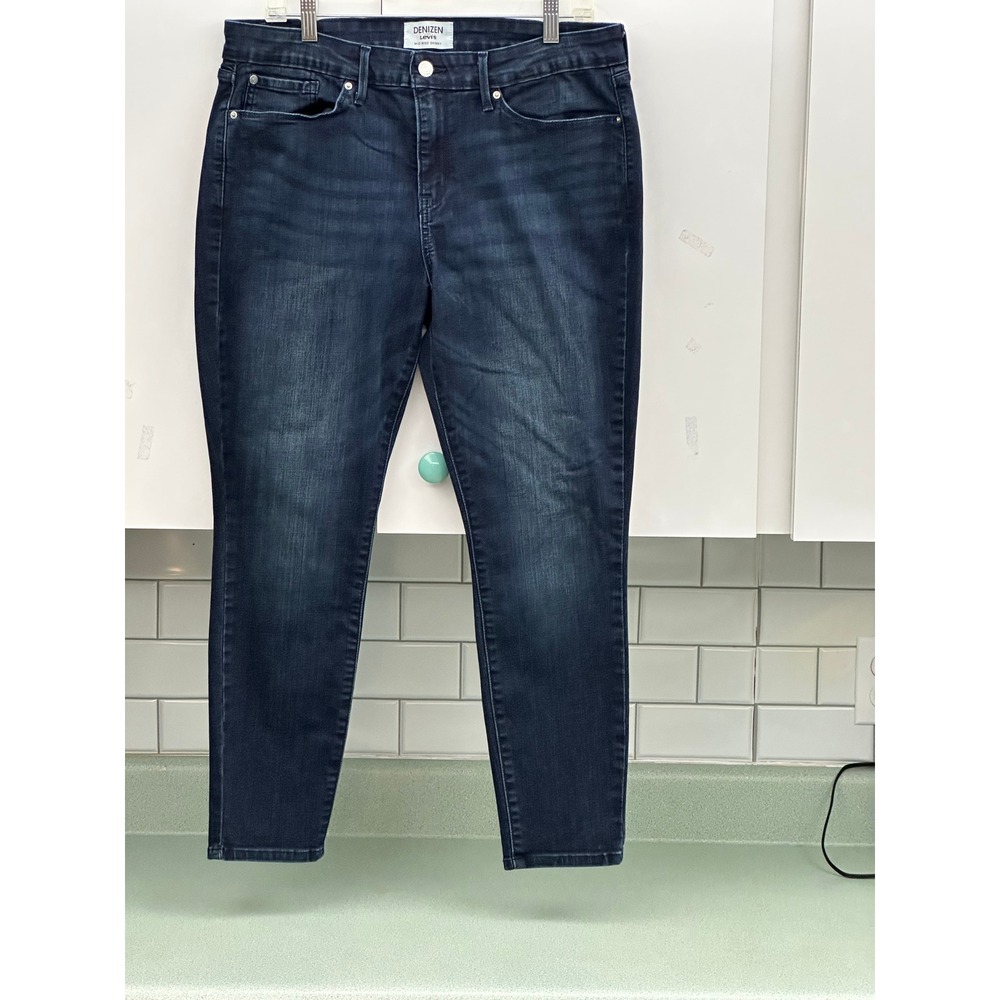 Denizen Levi's Womens 16S 33x28 Mid Rise Skinny Jeans Blue Stretch